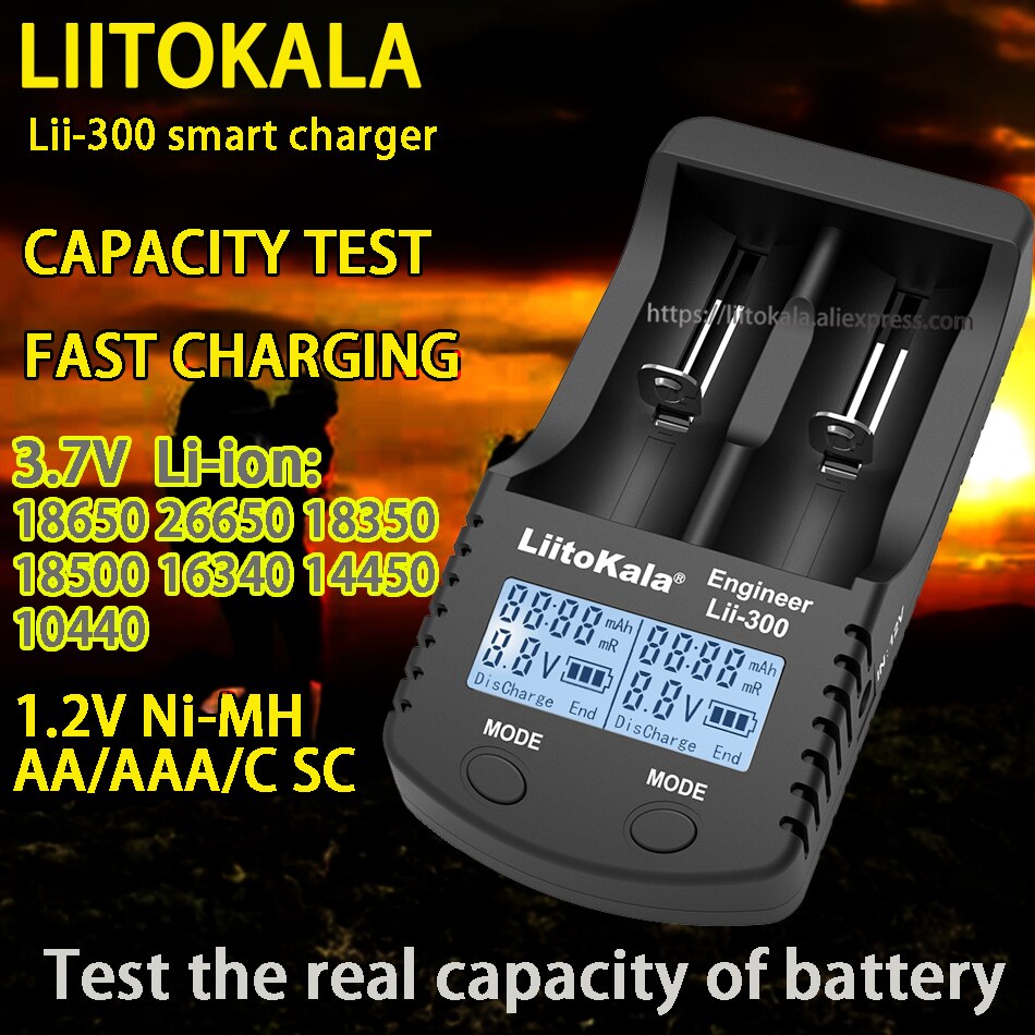 LiitoKala lii-300 ͸  LCD 3.7V Li- ion18650 ..